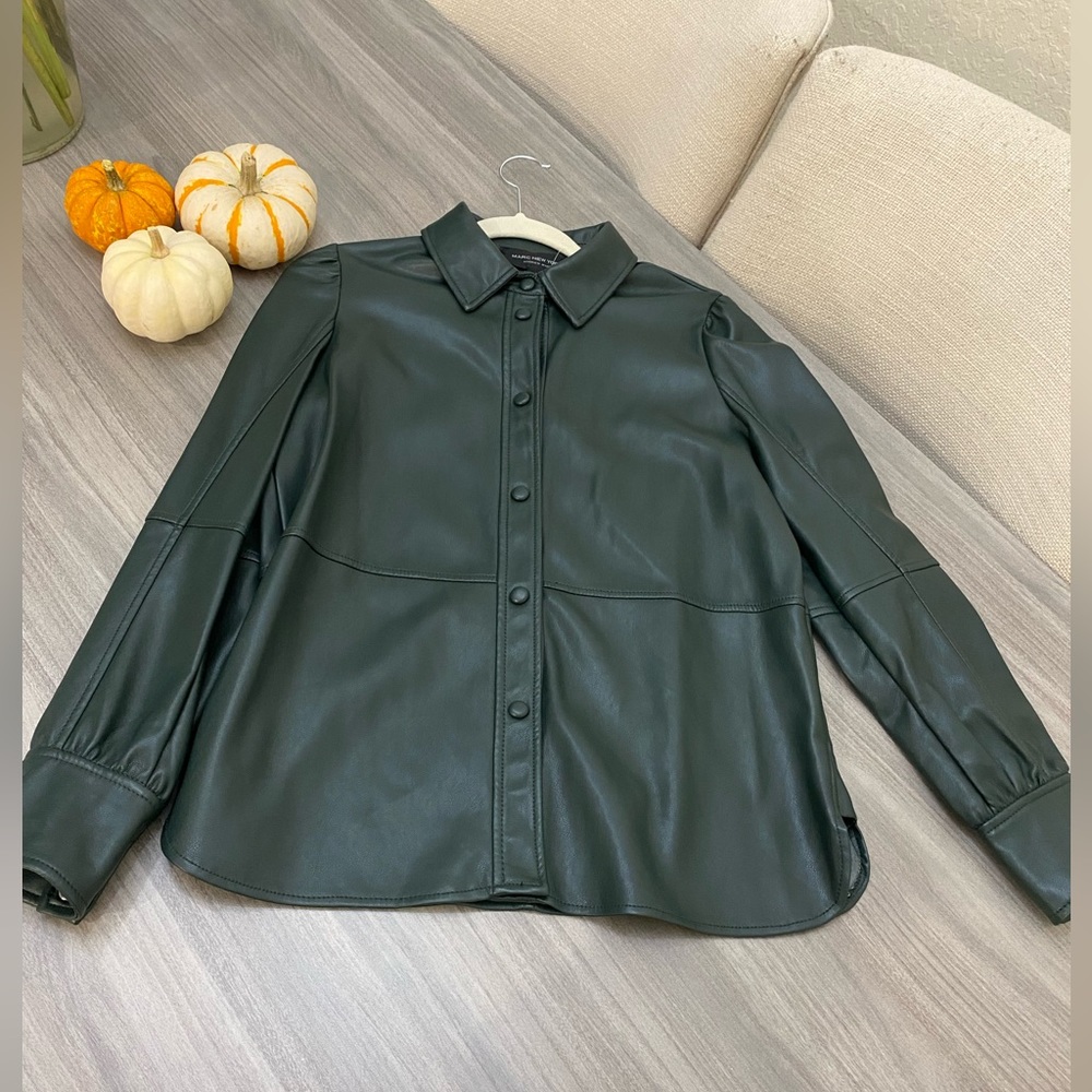 Faux Leather Shacket Marc New York